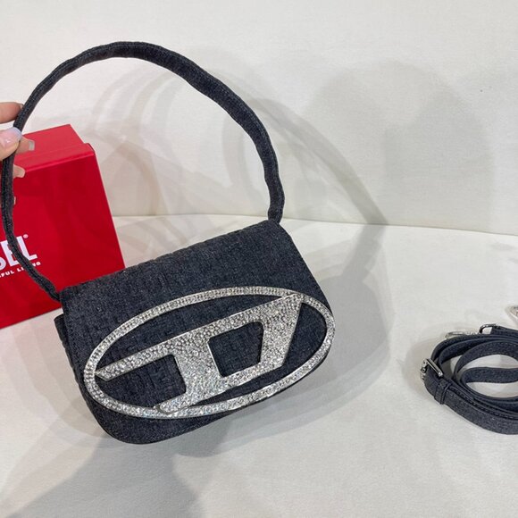 Diesel Grey Diamond Logo Shoulder Bag - Picture 9 of 9